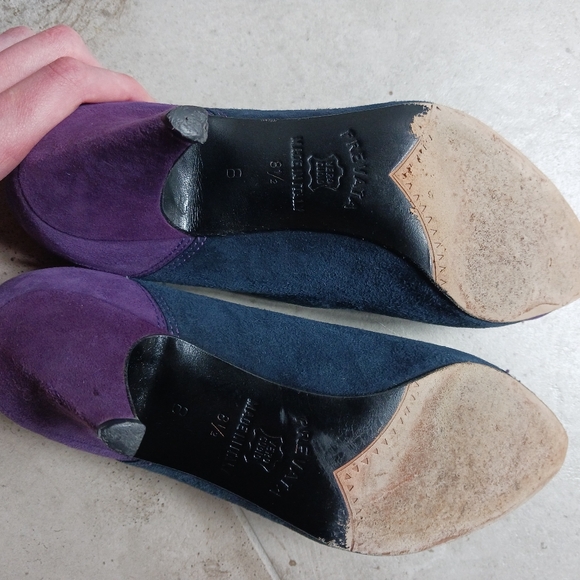 Prevata Navy and Purple Pumps - Picture 4 of 6